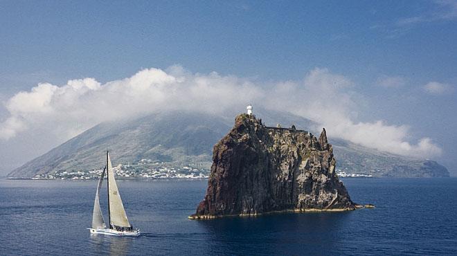 STROMBOLICCHIO AND STROMBOLI - Rolex Volcano Race 2012 ©  Rolex / Carlo Borlenghi http://www.carloborlenghi.net